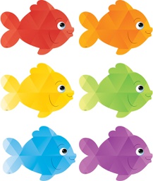 [TCR3549] Colorful Fish Accents 6 designs, (6''=15.2cm) 30pcs