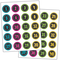 [TCR3841] Chalkboard Brights Numbers Stickers (120stickers)