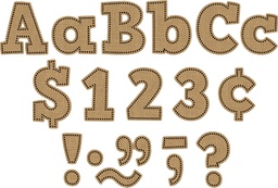 [TCR3938] Burlap Bold Block 4&quot; Letters Combo Pack