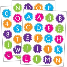 [TCRX5910] Brights Alphabet Stickers (120 Stickers)