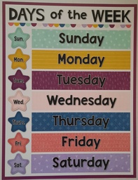 [TCR7451] OH HAPPY DAY DAYS OF THE WEEK CHART 17''x22''(43cmx55cm)