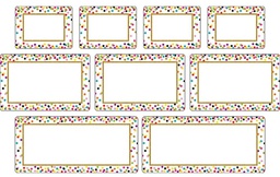 [TCR77325] Confetti Clingy Thingies Labels, Small (4.75&quot;x2&quot;), Medium (6.5&quot;x2.1&quot;), Large (9.75&quot;x2&quot;) (15pcs)
