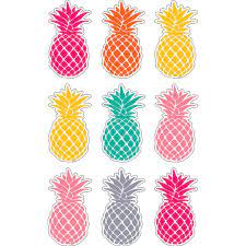[TCR77385] Tropical Punch Pineapples Magnetic Accents Write-on/Wipe-off (8.8cm x 5cm)  (20 pcs)