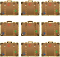 [TCR8572] Travel the Map Luggage Mini Accents 2.6''(6.6cm) 36pcs