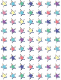 [TCR8706] Iridescent Colorful Stars Mini Stickers (378stickers)