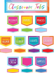 [TCRX8756] Colorful Vibes Classroom Jobs Mini Bulletin Board 21''x6''(53.3cmx15.2cm)(45pcs)