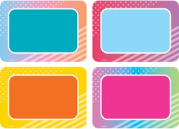[TCR8783] Colorful Vibes Name Tags/Labels - Multi-Pack