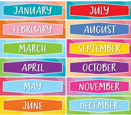 [TCRX8789] Colorful Vibes Monthly Headliners 5&quot; x 18&quot;(12.7cmx45.7cm)