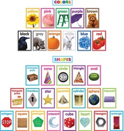 [TCR8799] Colorful Photo Shapes &amp; Colors Cards Bulletin Board (33pcs)