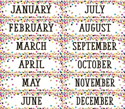 [TCR8803] Confetti Monthly Headliners 5&quot; x 18&quot;(12.7cmx45.7cm)