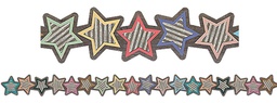 [TCR8813] Home Sweet Classroom Stars Die-Cut Border Trim, 12strips 2.75''x35''(6.9cmx88..9cm), total (35'=10.6m)