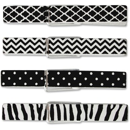 [TCRX20672] Black &amp; White Clothespins 4 designs (7.5'') (19cm)   (20 pcs)