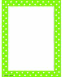 [TCRX4765] Lime Polka Dots Computer Paper 21 1/2 x 28cm.(50 sheets)