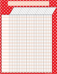 [TCRX7661] Red Polka Dots Incentive Chart (55cmx 43cm)