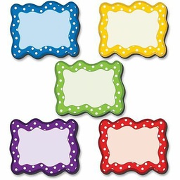 [TCRX77210] Polka Dots Blank Cards Magnetic Accents(18pcs)(3''=7.6cm)