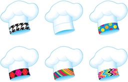 [TX10603] Chef's Hats The Bake Shop Accents Variety PK.6 designs 5.3''(13.5cm) (36 pcs)