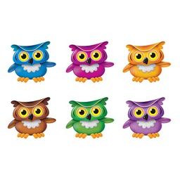 [TX10875] Bright Owls Mini Accent Variety pk.6 design 7 1/2cm.x 7cm.(36 pcs.)