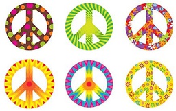 [TX10983] Peace Signs (Patterns) Accents Variety Pk. 6 designs 6''(15cm) (36 pcs)