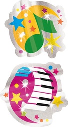 [TX37016] Music Marvels Foil Bright Stickers (2 Sheets) (3cm)