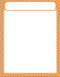 [TX38605] Moroccan Orange Chart (55cmx 43cm)