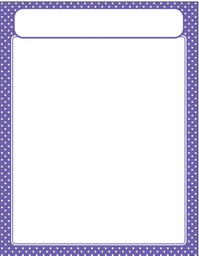 [TX38620] Polka Dots Purple Chart ( 55cm x 43cm)