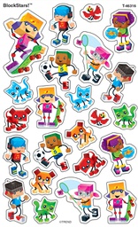 [TX46316] BlockStars!Super Shapes Stickers (8 Sheets )(160stickcers)
