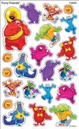[TX46321] Furry Friends Super Shapes Stickers ( 8 Sheets)