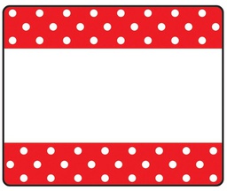 [TX68043] Polka Dots Red Nametags/Labels Self-Adhesive (7cm)   (36 pcs)