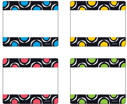 [TX68901] Bold Strokes Circles 4 Designs Nametags Variety Pk Self-adhesive (7cm)   (36 pcs)