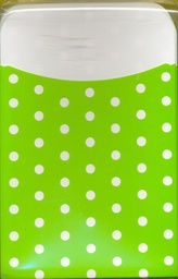 [TX77045] Polka Dots Lime 9cm x 13 1/2cm.(40 pockets)