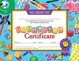 [VAX705] Preschool Certificate 21 1/2cm.x 28cm.(36 pk)