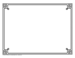 [VAX905] Four Square Black - Border Paper (21.5cmx 28cm)(50 pk)