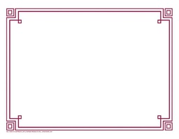 [VAX907] Four Square Plum - Border Paper (21.5cmx 28cm)(50  pk)