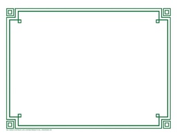 [VAX908] Four Square Green - Border Paper (21.5cmx 28cm)(50pk)