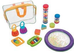 [CTU85113] EARLY YEARS MUSIC SET(10pcs)(2 hand bells,2 grip rattles,3 hand shakers,2 rainmakers and an ocean drum in a zipped storage bag)