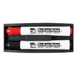 [CHL74532] MAGNETIC WHITEBOARD ERASER WITH TWO MARKERS