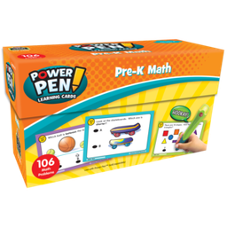 [TCR6009] Power Pen Learning Cards: Math (PreK) (53 double-sided cards)