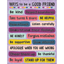 [TCR7450] Oh Happy Day Ways to be a Good Friend Chart 17&quot; x 22&quot; (43cm x 56 cm)