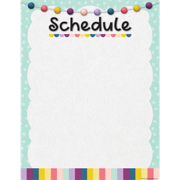 [TCR7491] Oh Happy Day Schedule Write-On/Wipe-Off Chart 17''x22''(43cmx55cm)