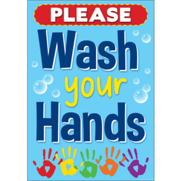[TCR7498] Wash Your Hands Positive Poster 13.3''x19''(33.7cmx48.2cm)