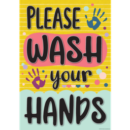[TCR7509] Please Wash Your Hands Positive Poster 13.3''x19''(33.7cmx48.2cm)