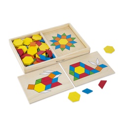 [MD29] Pattern Blocks and Boards Wooden Toys