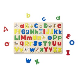 [MD47] Uppercase(5cmx4cm) and Lowercase(4cmx3cm) Alphabet Puzzle Ages:4+ (52pcs)