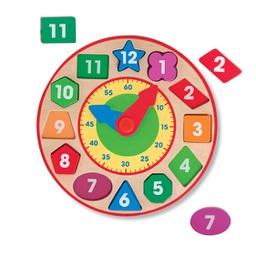 [MD8593] Shape Sorting Clock Wooden Toys