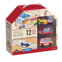 [GD6719] WOODEN VEHICLE COLLECTION SET OF 12