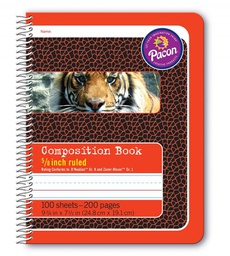 [P2432] COMPOSITION BOOK RED SPIRAL 625 RULED (9.75''X7.5'')(24.7cmx19cm) 100CT