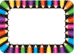[TCR5513] Colored Pencils Name Tags/Labels (3.5''x2.5'')(8.8cmx6.3cm)(36pcs)