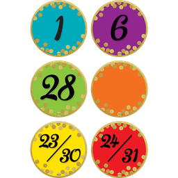 [TCR8731] Confetti Colorful Calendar Days (36/pack)