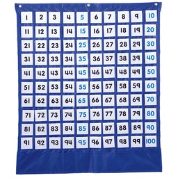 [CDX158157] DELUXE HUNDRED BOARD 1-POCKET CHART(4.25''x21.75'')(10.7cmx55.2cm)  (224no.cards)