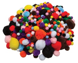 [PAC815001] CREATIVITY STREET POM PONS CLASSROOM PACK ASSORTED SIZES 1/2&quot; TO 1-1/2&quot; ASSORTED COLORS, CLASSROOM PACK 5 OZ. (approx. 300)
